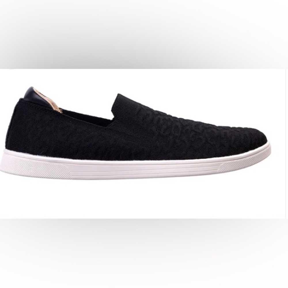 REVITALIGN Black Textured Loafers Mariner Leopard Womens 6-NWT